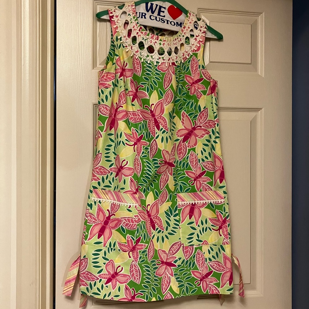 Lilly Pulitzer Pink Green Sleeveless Sundress Resort Wear